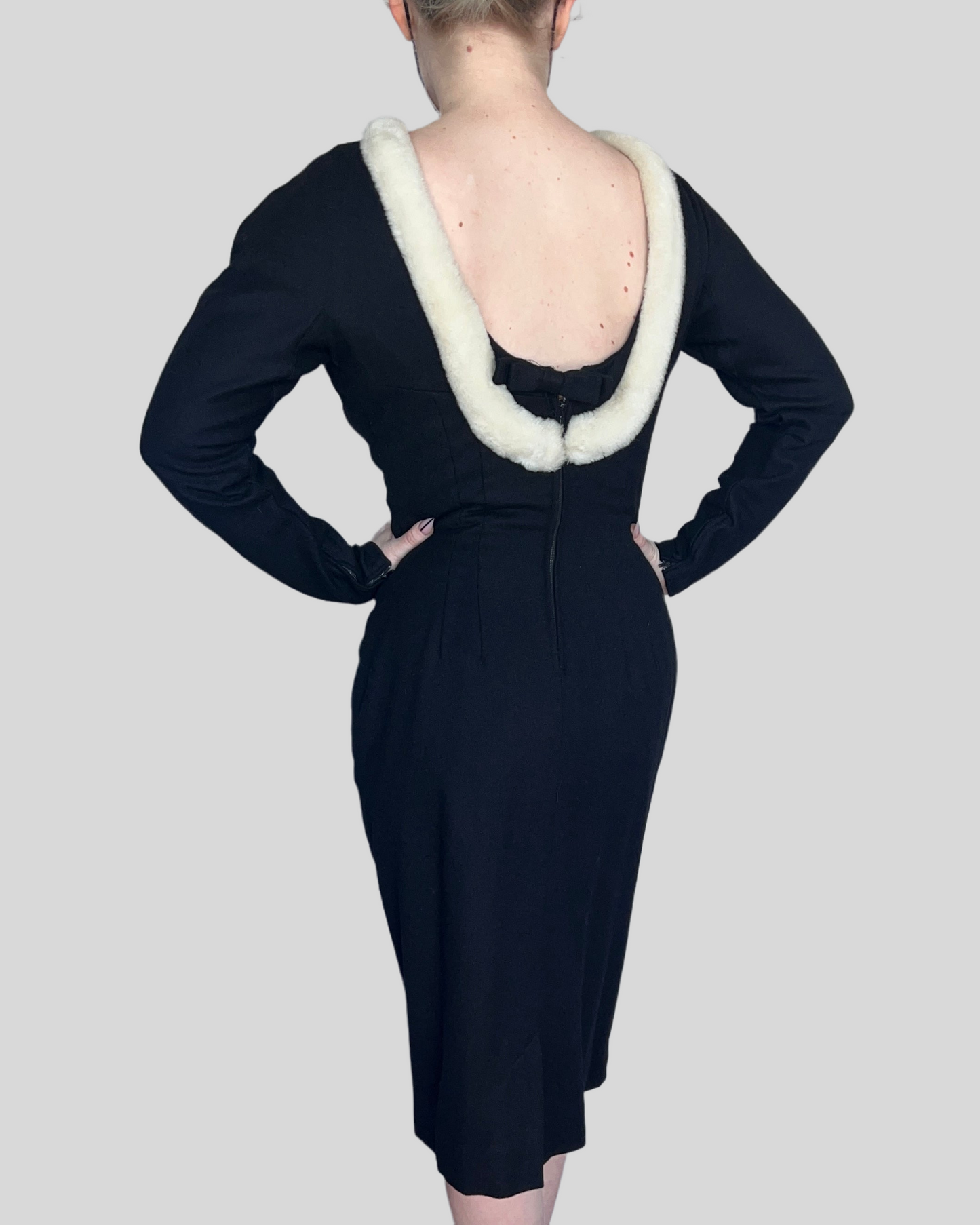Backless Wool Dress