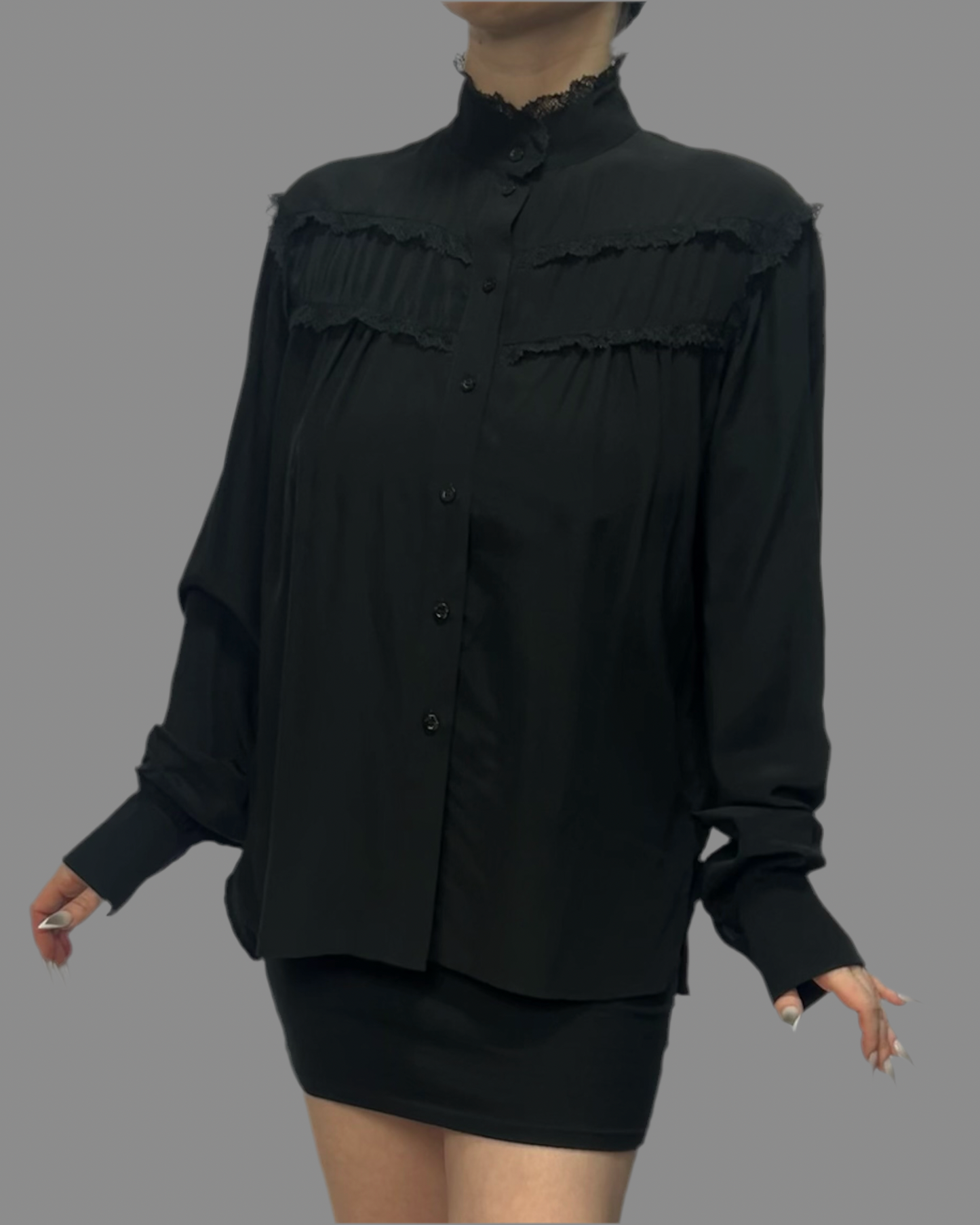 Lace Trim Blouse