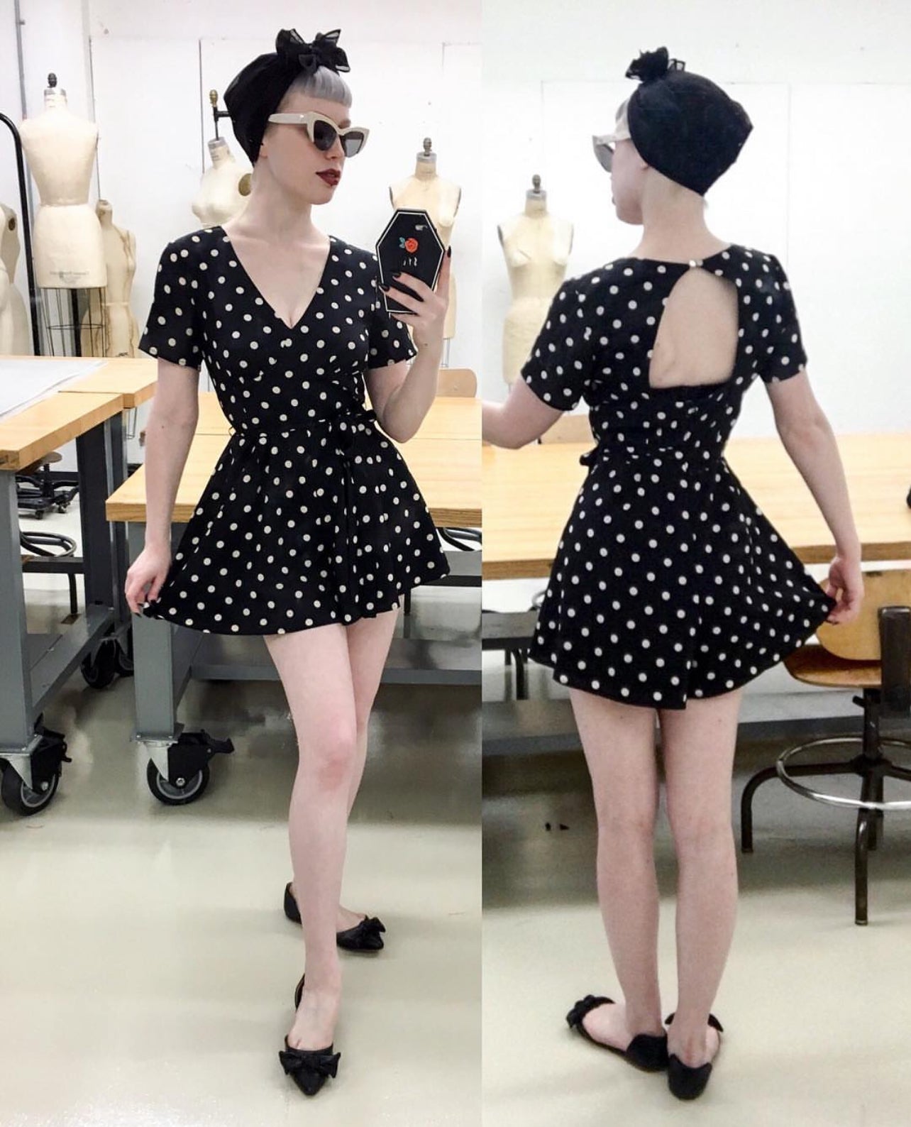 Polka dot play suit